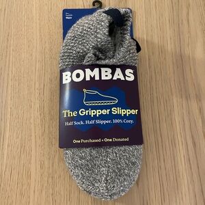 Bombas Gray Gripper Slipper Socks